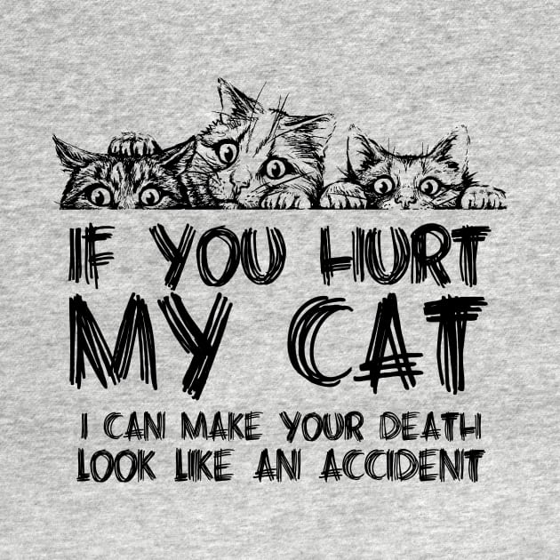 If you hurt my cat I can make your death look like an accident by JP